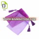 Wholesale personalized custom purple organza gift bag with tassels