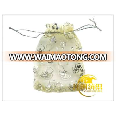 organza gift bags/organza pouch printed bags